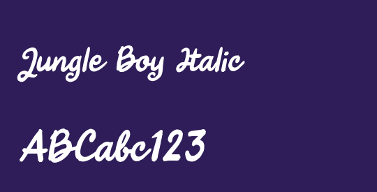 Jungle Boy Italic