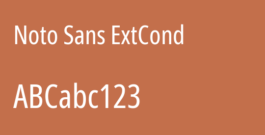 Noto Sans ExtCond
