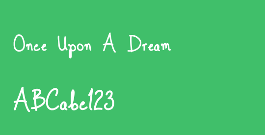Once Upon A Dream 