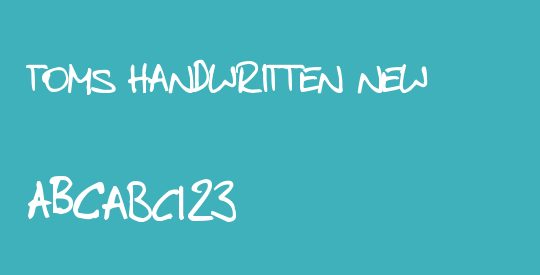 toms handwritten new