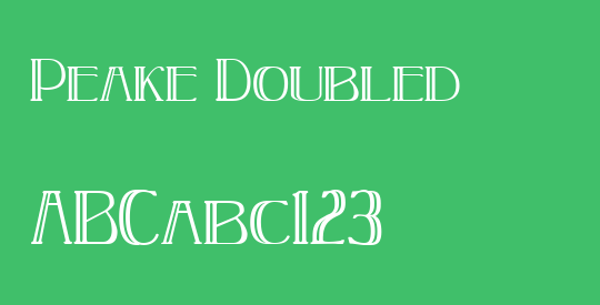Peake Doubled