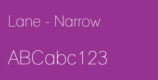 Lane - Narrow