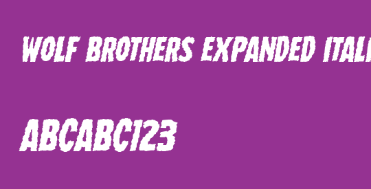 Wolf Brothers Expanded Italic