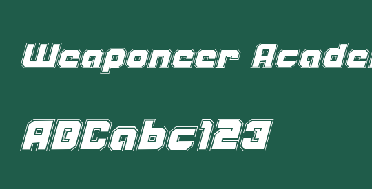 Weaponeer Academy Italic