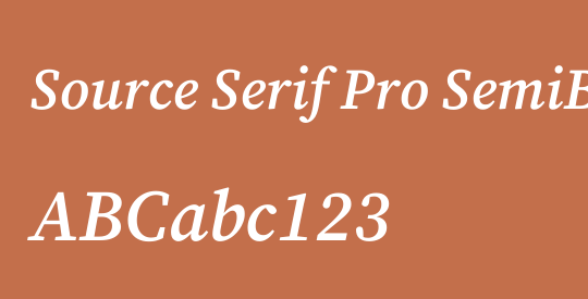 Source Serif Pro SemiBold