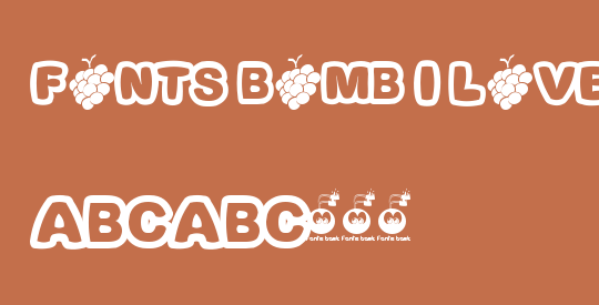 Fonts Bomb I love grapes