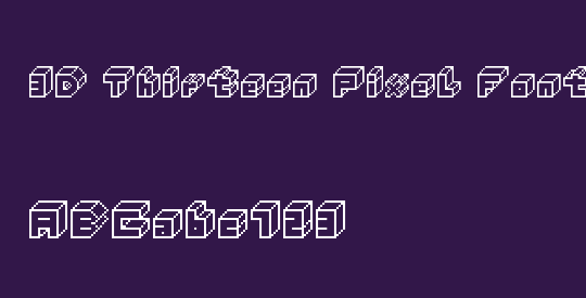 3D Thirteen Pixel Fonts