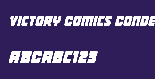 Victory Comics Condensed Semi-Italic