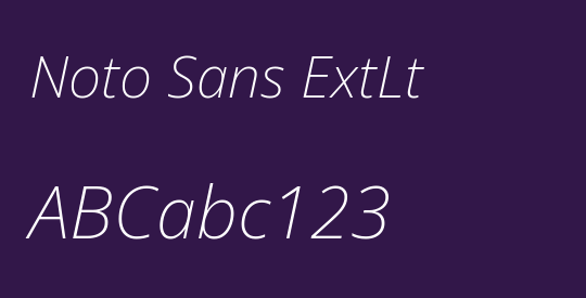 Noto Sans ExtLt