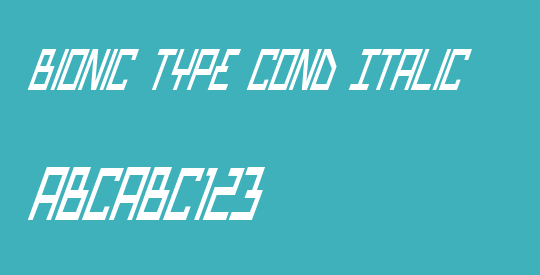 Bionic Type Cond Italic