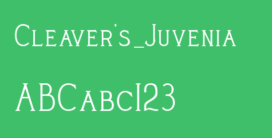 Cleaver's_Juvenia