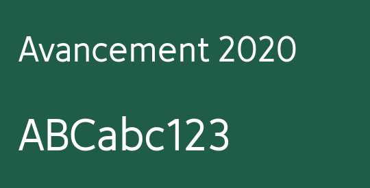 Avancement 2020