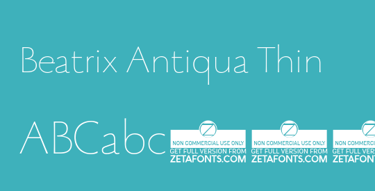Beatrix Antiqua Thin