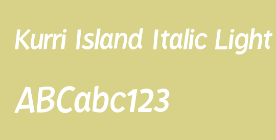 Kurri Island Italic Light