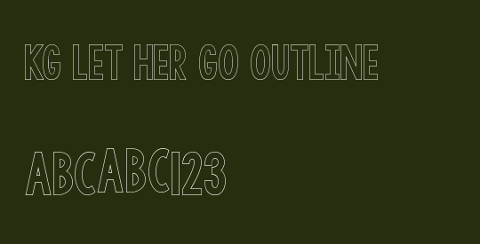 KG LET HER GO OUTLINE