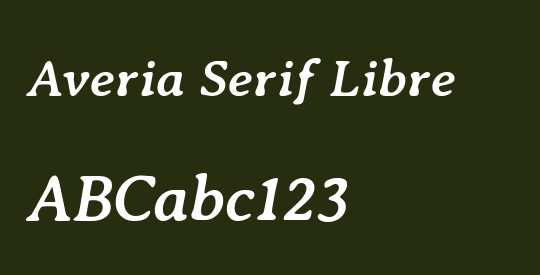 Averia Serif Libre