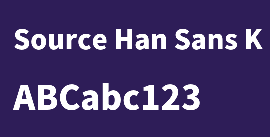 Source Han Sans K Heavy