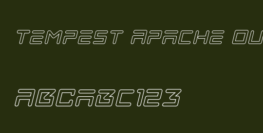 Tempest Apache Outline Italic