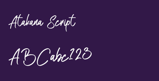 Atakana Script