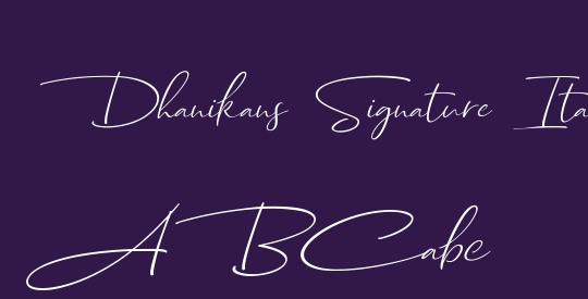 Dhanikans Signature Italic