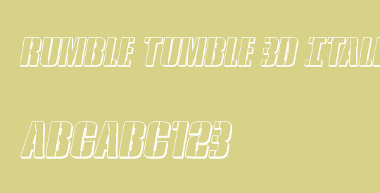 Rumble Tumble 3D Italic
