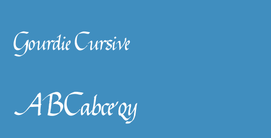 Gourdie Cursive