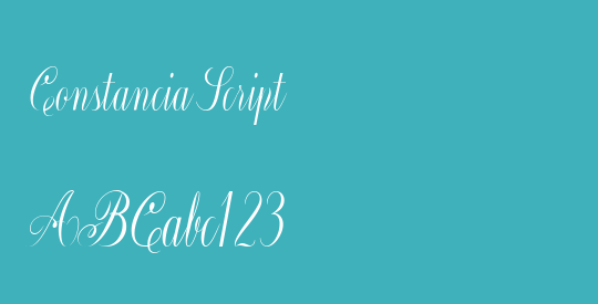 Constancia Script