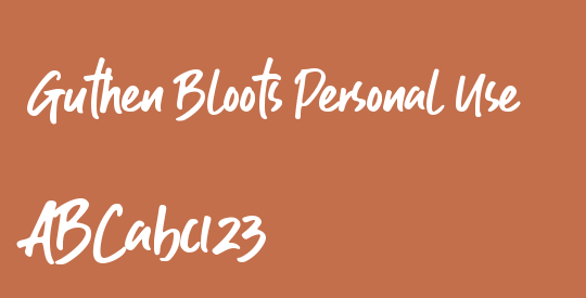 Guthen Bloots Personal Use