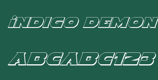 Indigo Demon 3D Italic