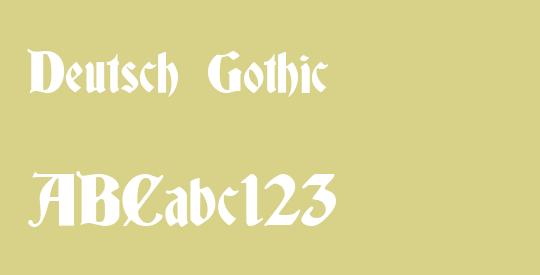 Deutsch Gothic