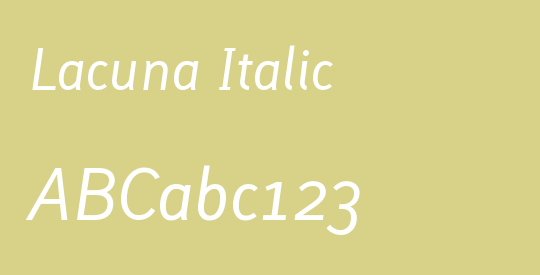 Lacuna Italic