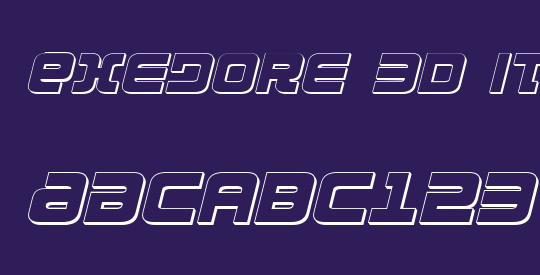 Exedore 3D Italic