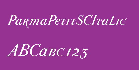 ParmaPetitSCItalic