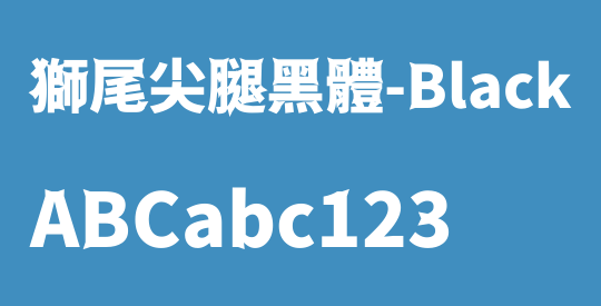 獅尾尖腿黑體-Black