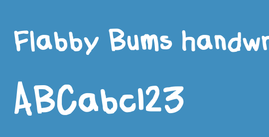 Flabby Bums handwriting
