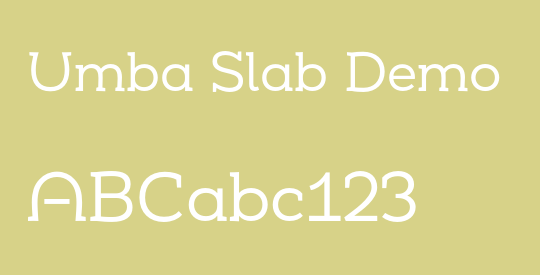Umba Slab Demo