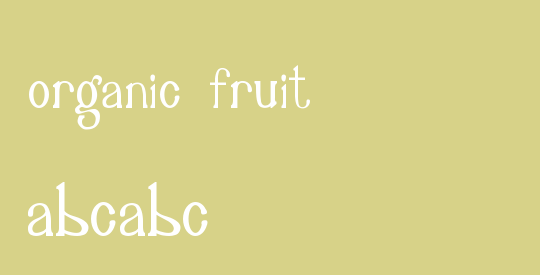 Organic Fruit