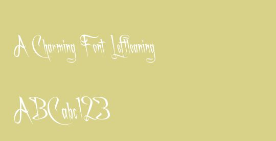 A Charming Font Leftleaning