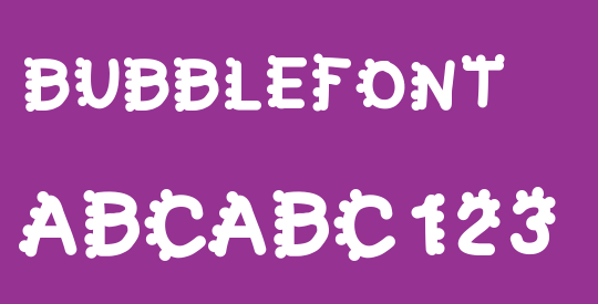 bubblefont