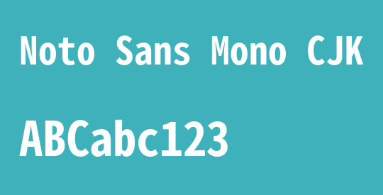 Noto Sans Mono CJK KR Bold