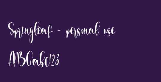 Springleaf - personal use