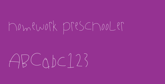 homework preschooler
