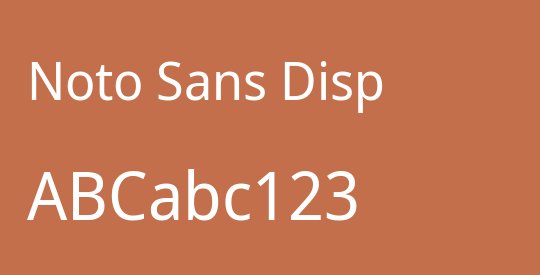 Noto Sans Disp