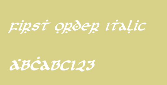 First Order Italic