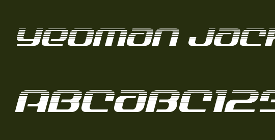Yeoman Jack Halftone Italic