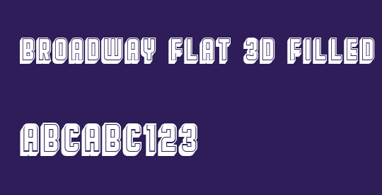 Broadway Flat 3D Filled