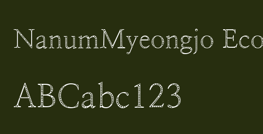 NanumMyeongjo Eco