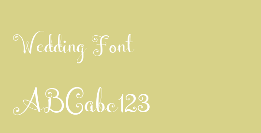 Wedding Font