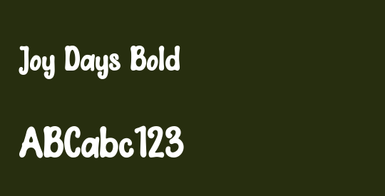 Joy Days Bold