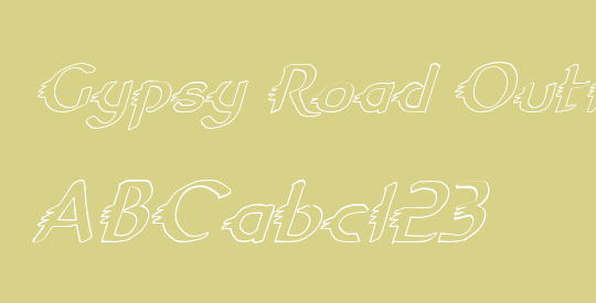 Gypsy Road Outline Italic